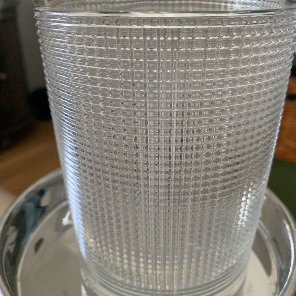Textured Clear Glass holder